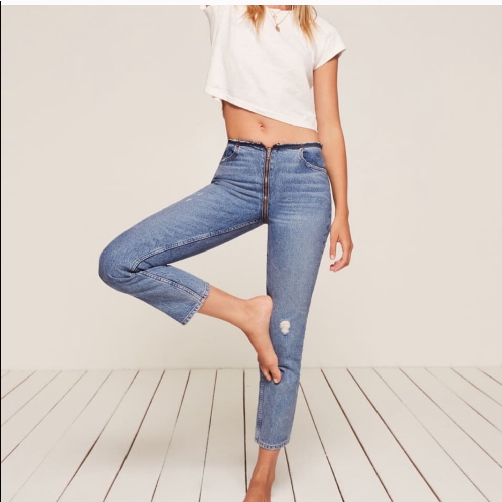 Reformation NWT full Zipper Celtic Jeans size 23